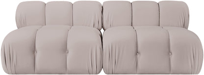 Orin - Velvet Performance Fabric Upholstered 2 Piece Modular Sofa