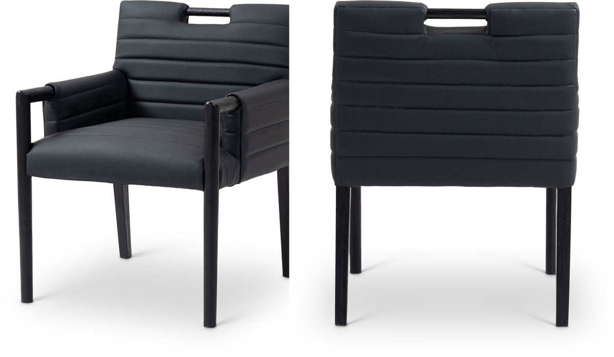 Aimee - Dining Arm Chair - Black Legs