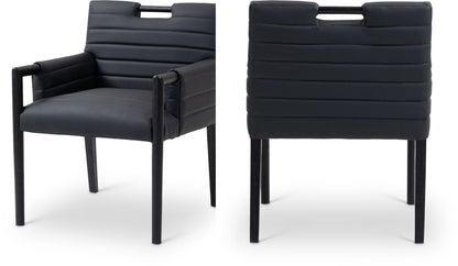 Aimee - Dining Arm Chair - Black Legs