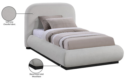 Vaughn - Chenille Bed With Black Base