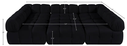 Orin - Velvet 6 Piece Modular Sectional