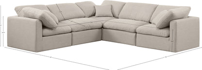 Indulge - Linen 5 Piece Modular Corner Sectional