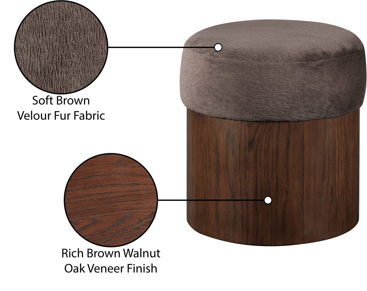 Nimes - Ottoman / Stool With Brown Base