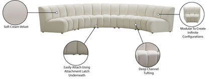 Infinity - 5 Piece Velvet Modular Sectional