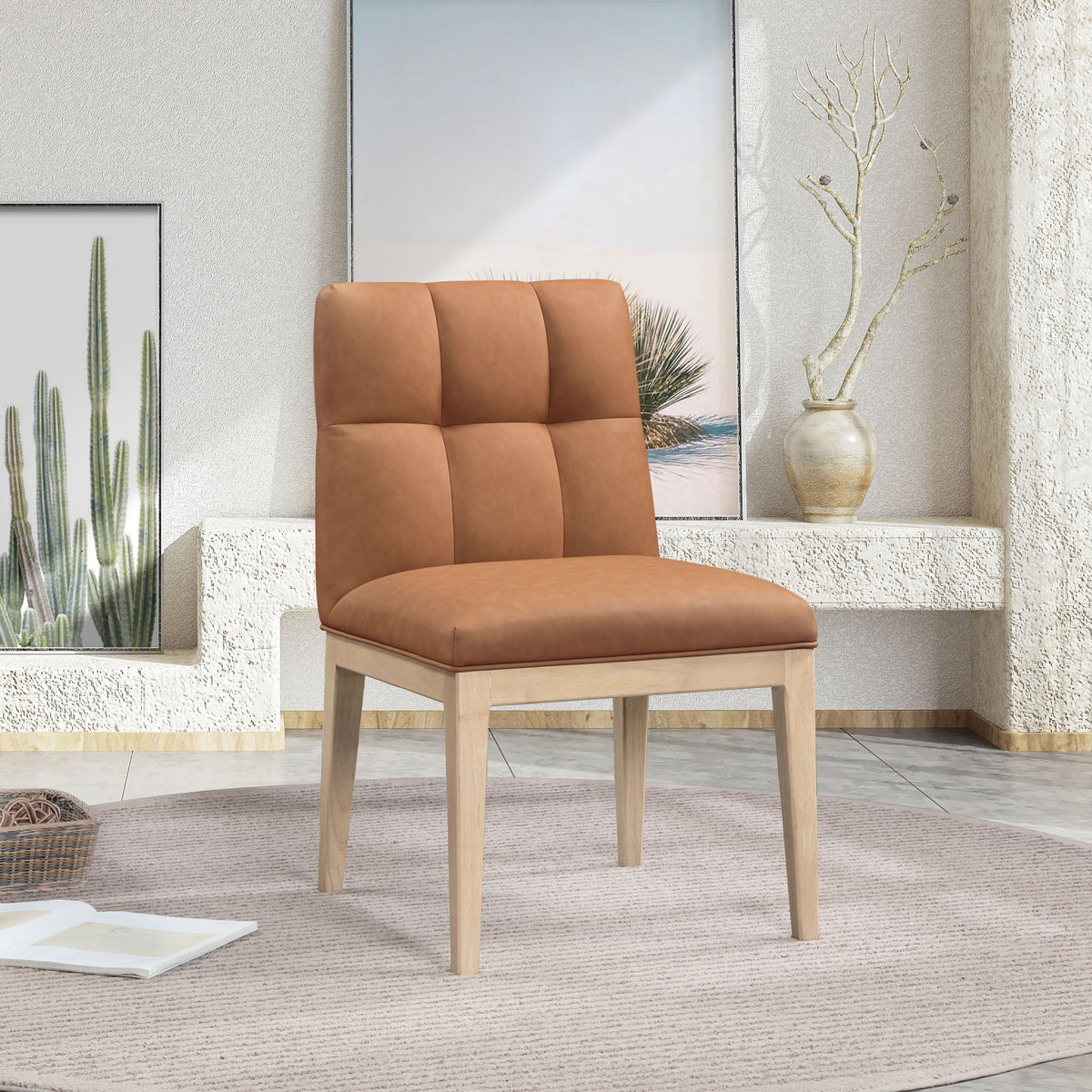 Adrian - Dining Side Chair (Set of 2) - Light Brown Legs