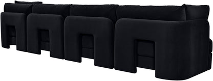 Hammond - Velvet Performance Fabric Upholstered 4 Piece Sofa