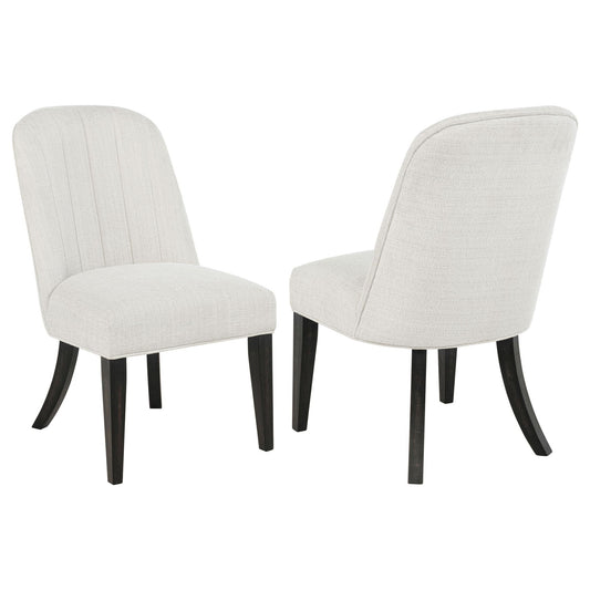 Leandro Upholstered Dining Side Chair Cream (Set of 2)