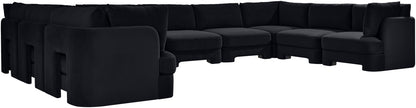 Hammond - Velvet Performance Fabric Upholstered 9 Piece Sectional