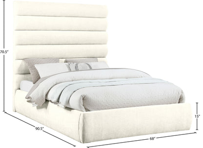 Adam - Chenille Fabric Bed With 70.5" Headboard
