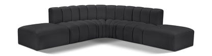 Arc - Faux Leather 6 Piece Corner Modular Sofa
