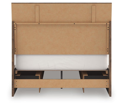 Chirason - 3 Pc. - Full Panel Storage Bed, Dresser And Mirror - Brown