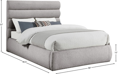 Adam - Boucle Fabric Bed With 52" Headboard