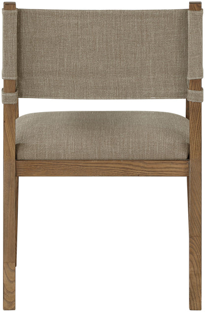 Avon - Linen Textured Performance Fabric Dining Arm Chair