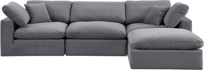 Comfy - 4 Piece Velvet Modular Sectional With Chaise