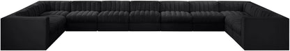 Rummi - Velvet Performance Fabric Upholstered 11 Piece Modular Sectional