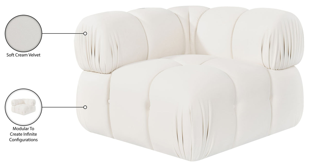 Orin - Velvet Performance Fabric Upholstered Modular Corner Chair