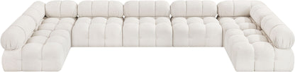 Ames - 7 Piece Boucle Fabric Modular Sectional