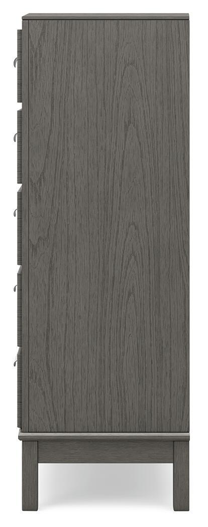 Mazing - Five Drawer Chest - Gray