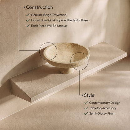 Simpson - Travertine Bowl