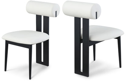 Dario - Faux Leather Dining Chair With Black Frame (Set of 2)