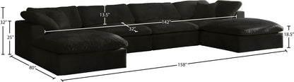 Cozy - 6 Piece Modular Double Chaise Sectional