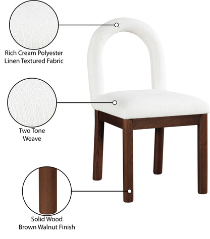 Conrad - Linen Dining Chair With Brown Legs
