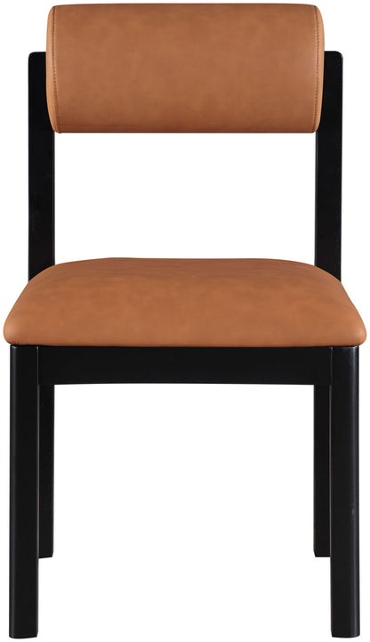 Roundhill - Faux Leather Dining Chair (Set of 2) - Black Frame