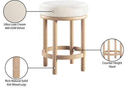 Monette - Counter Stool With Natural Base