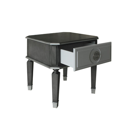 House Beatrice - End Table - Charcoal & Light Gray