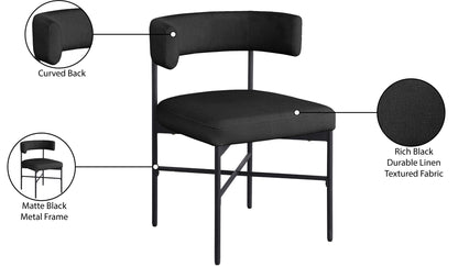 Rivage - Durable Dining Chair With Black Frame (Set of 2)