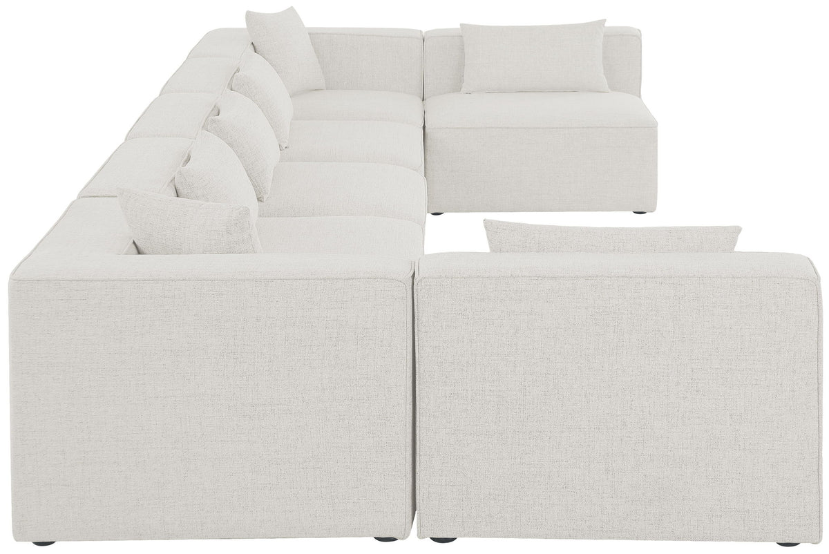 Cube - Linen 7 Piece Modular U-Shaped Sectional