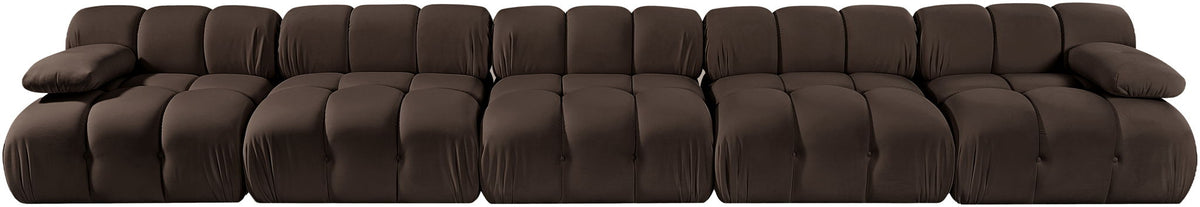 Orin - Velvet 5 Piece Modular Armless Sofa
