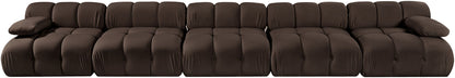 Orin - Velvet 5 Piece Modular Armless Sofa