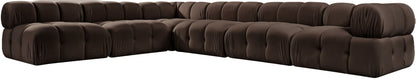 Orin - Velvet 6 Piece Modular L-Shaped Sectional