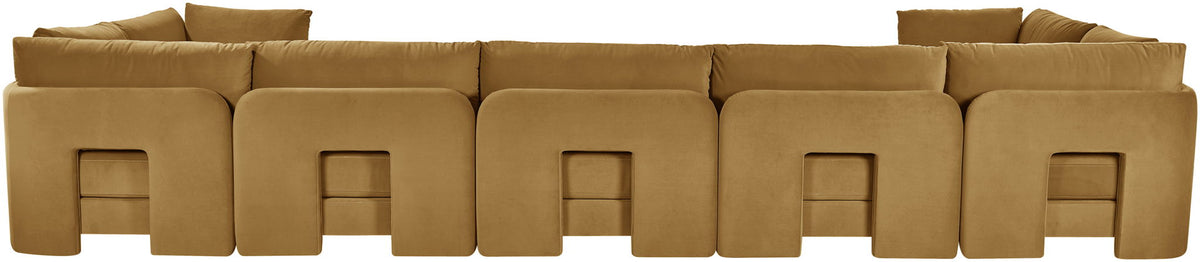 Hammond - Velvet Performance Fabric Upholstered 7 Piece U-Shaped Sectional