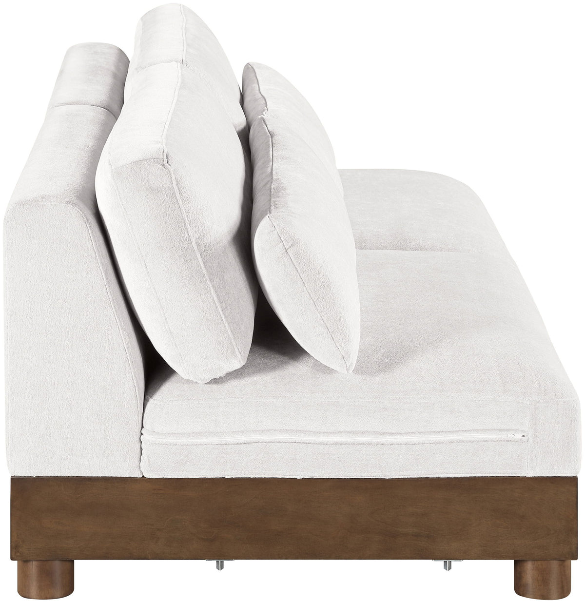 Turin - Chenille Fabric Upholstered Modular Sectional - Cream