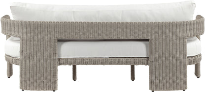 Sandbay - Olefin Water Resistant Fabric And Wicker Outdoor Patio Sofa