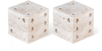 Dice - Travertine Decorative - Natural