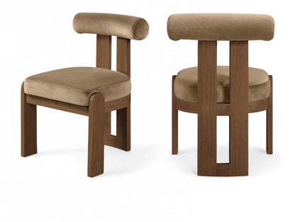 Arienzo - Performance Fabric Upholstered Dining Chair (Set of 2) - Walnut Base