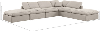 Indulge - Linen 6 Piece Modular Armless Sectional