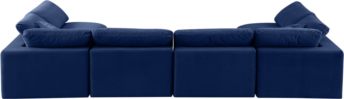 Comfy - 6 Piece Velvet Modular Armless Sectional