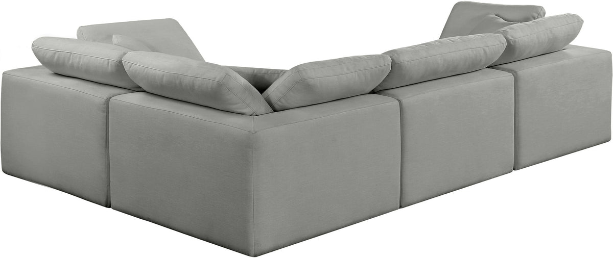 Comfy - 4 Piece Linen Fabric Modular Sectional