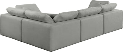 Comfy - 4 Piece Linen Fabric Modular Sectional