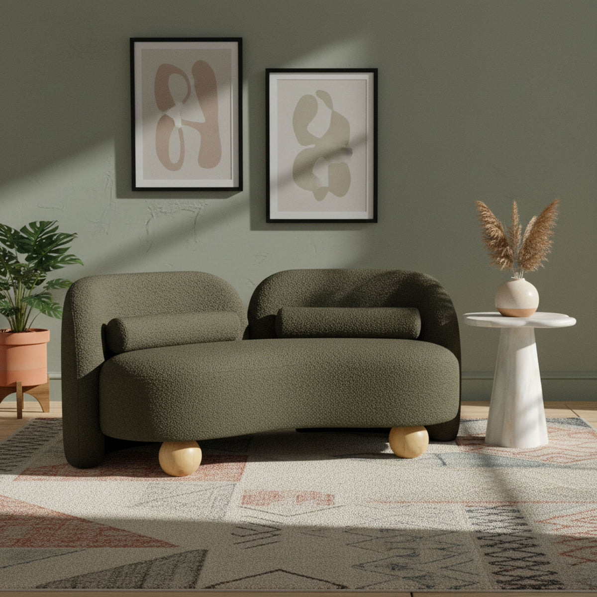 Daphne - Boucle Loveseat