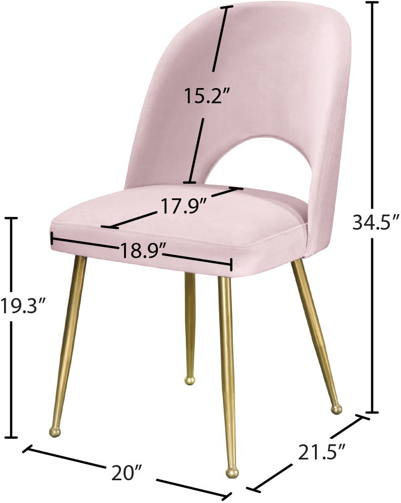 Logan - Dining Chair (Set of 2) - Gold Legs