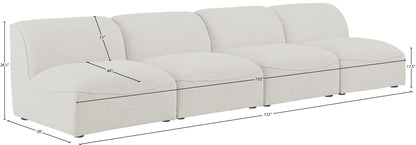 Miramar - 4 Seat Armless Modular Sofa