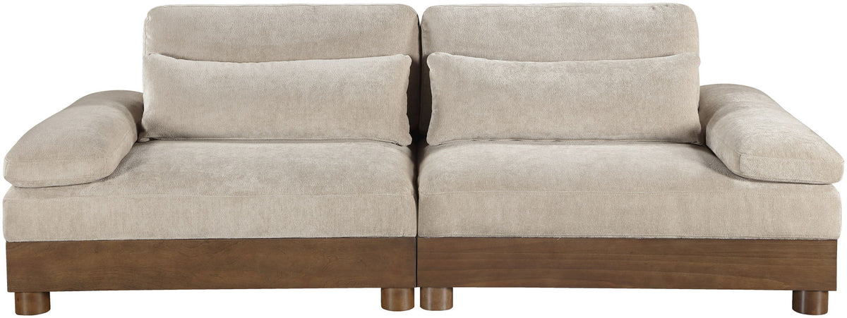 Turin - Chenille Fabric Upholstered Modular Sectional - Taupe