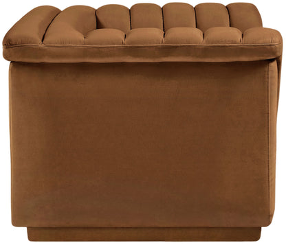 Cascade - Velvet Chair - Saddle