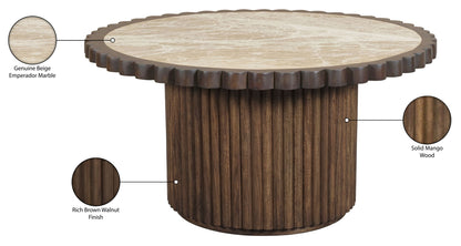 Elvira - Marble And Mango Wood Table