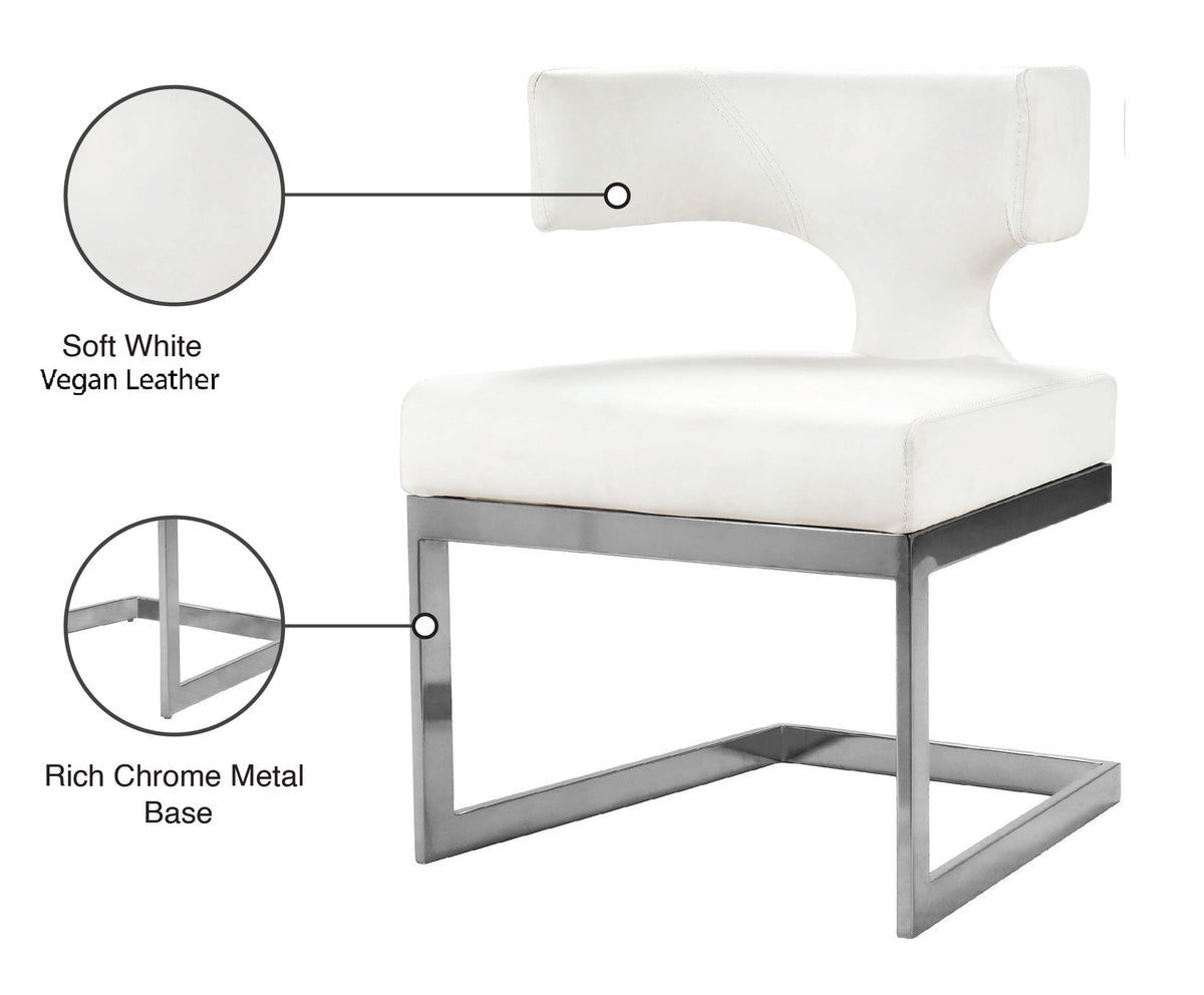 Alexandra - Dining Chair with Chrome Legs